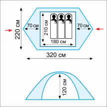 Палатка Tramp Scout 3 v2, зеленый