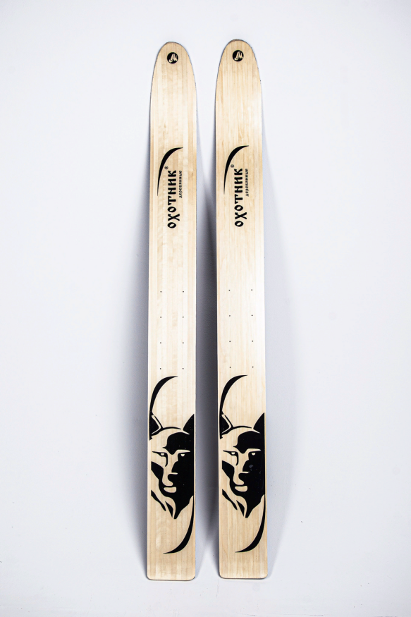 Лыжи Охотник, полнокамусные, дерево, длина 160, ширина 15 см