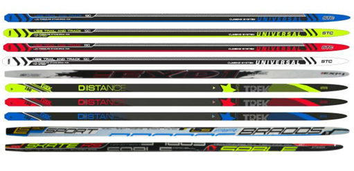 Лыжи Детские беговые STC 130 см дерево-пластик, с насечкой