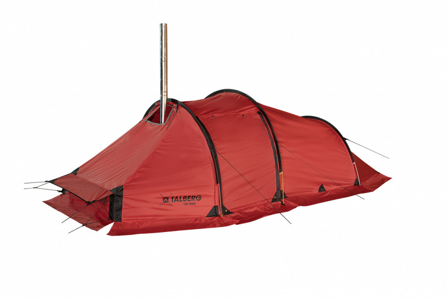 Палатка TALBERG Norga 3, двухместная, с выходом под трубу, красный цвет