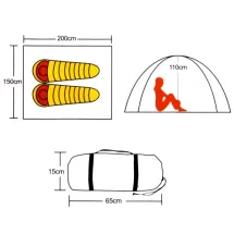Палатка Турист Мастер Катунь 2-местная, однослойная, зонтичного типа, 200*150*110 см