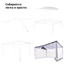 Тент садовый 1038 3х4х2,5м полиэстер, Green Glade